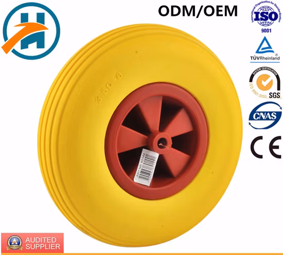 Good Quality PU Trolley Wheel with Plastic Rim