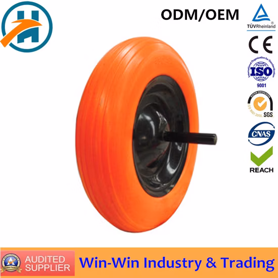 Good Quality PU Trolley Wheel with Plastic Rim